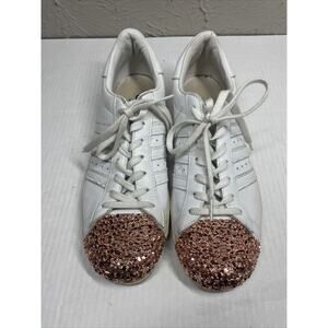 Adidas PRB 698001 Superstar Women’s Rose Gold Metal Toe‎ Leather Shoes Size 10
